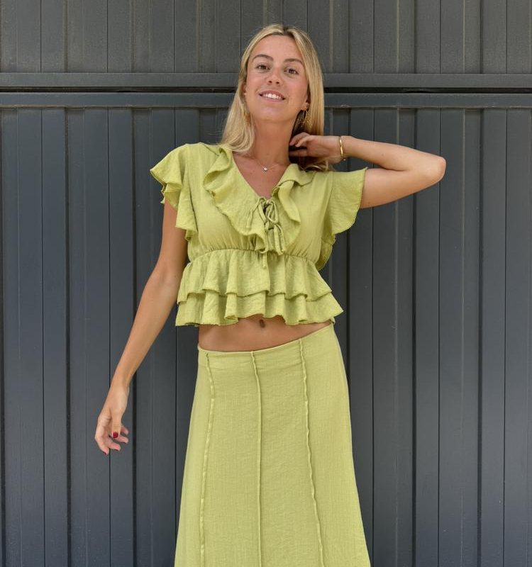 CAMISA VOLANTES DELANTEROS