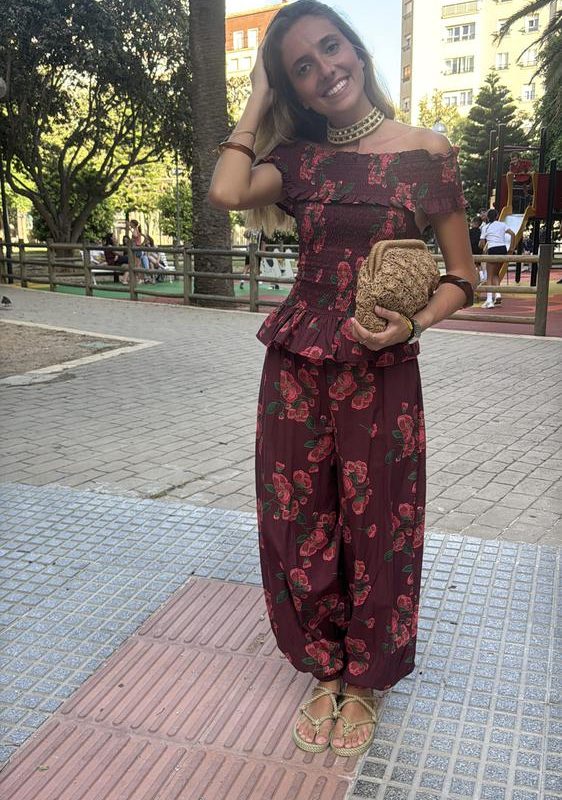 CONJUNTO DOS PIEZA TOP NIDO DE ABEJA