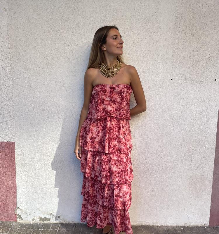 VESTIDO GASA CAPAS