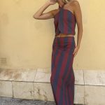 CONJUNTO FALDA Y TOP RAYAS