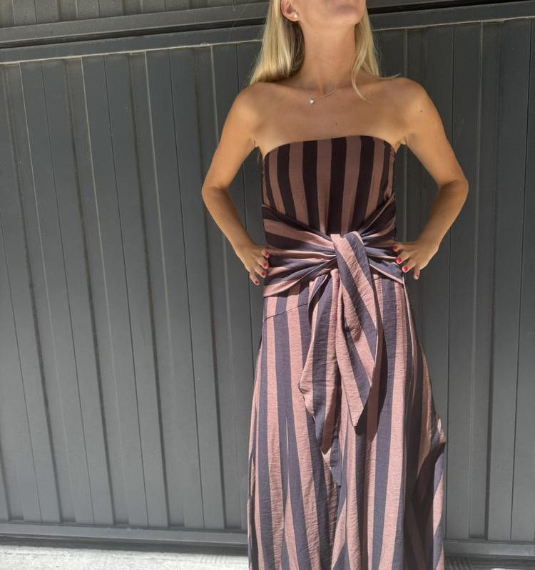 VESTIDO RAYAS LAZADA