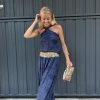 CONJUNTO TOP PANTALON BORDADO PALMERAS