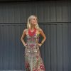 VESTIDO EVASE FLORES